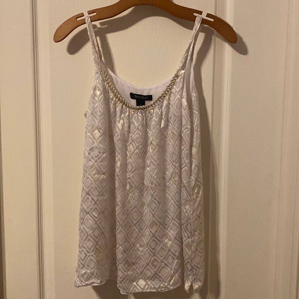 White House Black Market Women's Diamond Burnout Shell Top Size Small NWOT